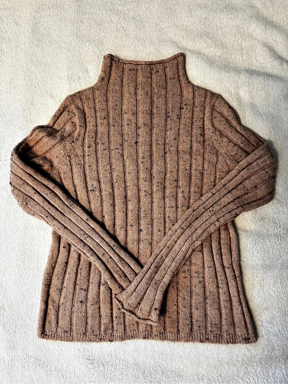 Madewell Ribbed Turtleneck Sweater Brown XS